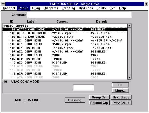 ABB DCF 500B - Menu Parsig - 1