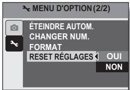 LOGICOM-SANYO XACTI VPC-E7 - Sélectionnez “RESET RÉGLAGES” et appuyez sur la touche SET. - 1