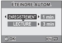 LOGICOM-SANYO XACTI VPC-E7 - Sélectionnez "ÉTEINDRE AUTOM." et appuyez sur la touche SET. - 1