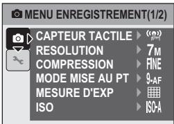 LOGICOM-SANYO XACTI VPC-E7 - Appuyez sur la touche ON/OFF pour allumer l'appareil photo, puis appuyez sur la touche MENU. - 1