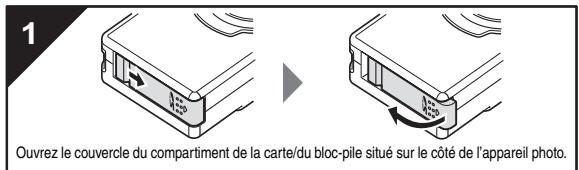LOGICOM-SANYO XACTI VPC-E7 - Insérez le bloc-pile et la carte. - 1