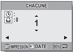 LOGICOM-SANYO XACTI VPC-E7 - Indiquez si la date doit etre imprimée sur I'impression et definissez le nombre d'impressions. - 1