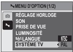 LOGICOM-SANYO XACTI VPC-E7 - Sélectionnez "SYSTEME TV" et appuyez sur la touche SET. - 1