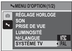 LOGICOM-SANYO XACTI VPC-S70 - Sélectionnez "SYSTEME TV" et appuyez sur la touche SET. - 1
