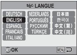 LOGICOM-SANYO XACTI VPC-S70 - Sélectionnez "aBC LANGUE" et appuyez sur la touche SET. - 1