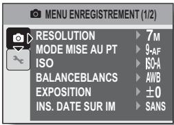 LOGICOM-SANYO XACTI VPC-S70 - Appuyez sur la touche ON/OFF pour allumer l'appareil photo, puis appuyez sur la touche MENU. - 1
