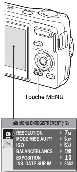 LOGICOM-SANYO XACTI VPC-S70EX - Appuyez sur la touche MENU. - 1