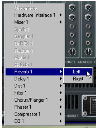 PROPELLERHEAD REASON - Utilisation des menus contextuels - 1