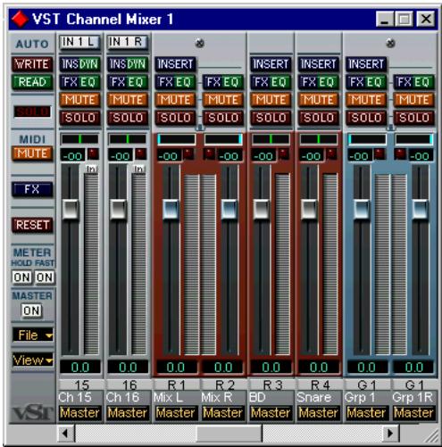 PROPELLERHEAD REASON - Gestion des canaux ReWire par Cubase VST - 1
