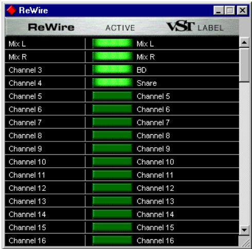 PROPELLERHEAD REASON - Activation des canaux ReWire dans Cubase VST - 1