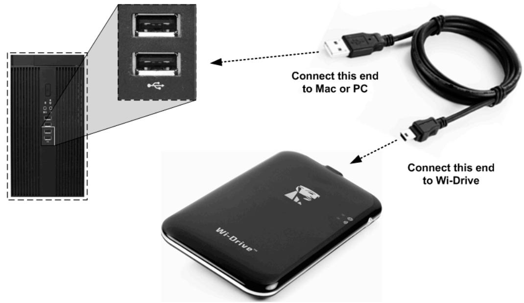KINGSTON WID - Connecting Wi-Drive to a Computer - 1