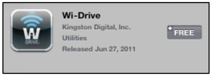 KINGSTON WID - Instalowanie programu Wi-Drive App - 1