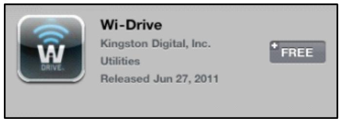 KINGSTON WID - 安装Wi-Drive應用程式 - 1