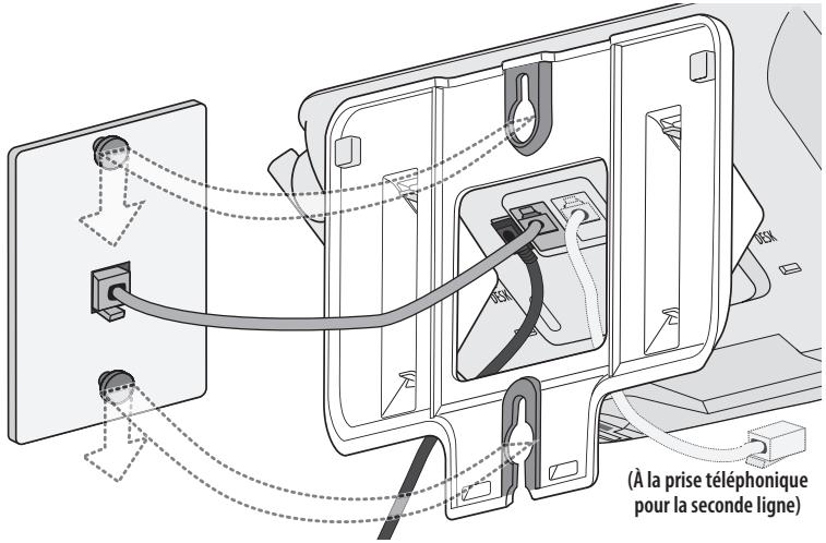 UNIDEN DECT4066 - Installer le téléphone au mur - 1