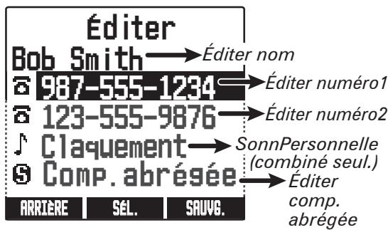 UNIDEN DECT4066 - Édition d'une entrée - 1