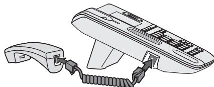 UNIDEN DECT4096 - Brancher le cordon spiralé - 1