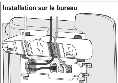 UNIDEN DECT4096 - Branchez le cordon d'alimentation et le fil téléphonique - 1