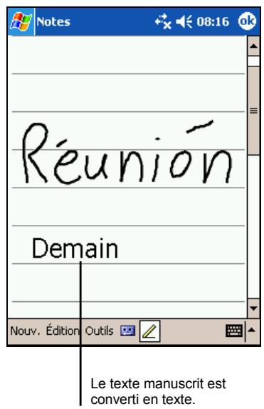 YAKUMO DELTAX GPS - Conversion d'un texte écrit en texte - 2