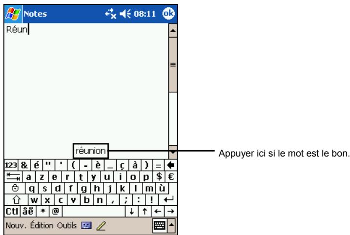YAKUMO DELTAX GPS - Entrée de texte à l'aide du panneau de saisie - 2