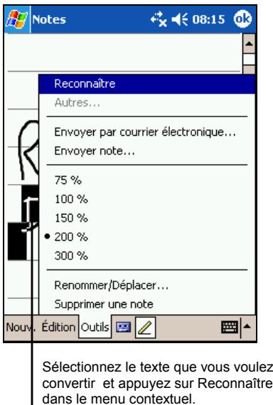 YAKUMO DELTAX GPS - Conversion d'un texte écrit en texte - 1