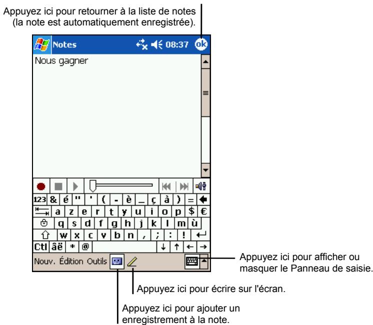 YAKUMO DELTAX GPS - Création d'une note - 1