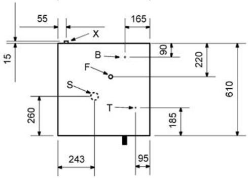 BARTSCHER 116406 - Indications techniques cuiseur vapeur 5 x 2/3 GN - 3