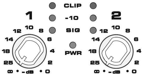 QSC AUDIO PLX 3602 - Controles de ganancia - 2