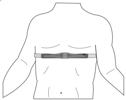 NIKE HRM TRIAX 15 - POSITION DE L'ÉMETTEUR DE POITRINE - 1