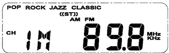 CURTIS IP210 - Rappel mémoire présélection - 1