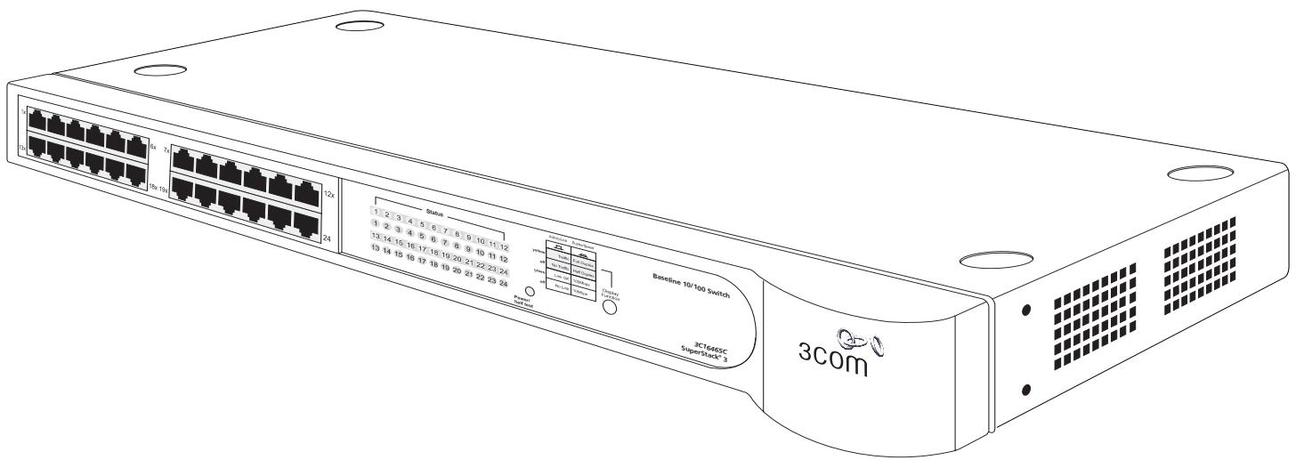 3COM SS3 BASELINE10/100 SWTCH 12PT - SuperStack® 3 baseline 10/100 switch 12-ports (3C16464C) et 24-ports (3C16465C) guide de l'utilisateur - 1