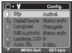 FERRANIA SD-825 - Menu configuration - 2