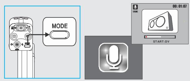 FERRANIA SD-V615 - Presser le bouton mode et désélectionner le mode enregistrement sonore - 1