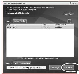 FERRANIA SD-V615 - Pour convertir les fichiers de photos ou de vidéo - 4