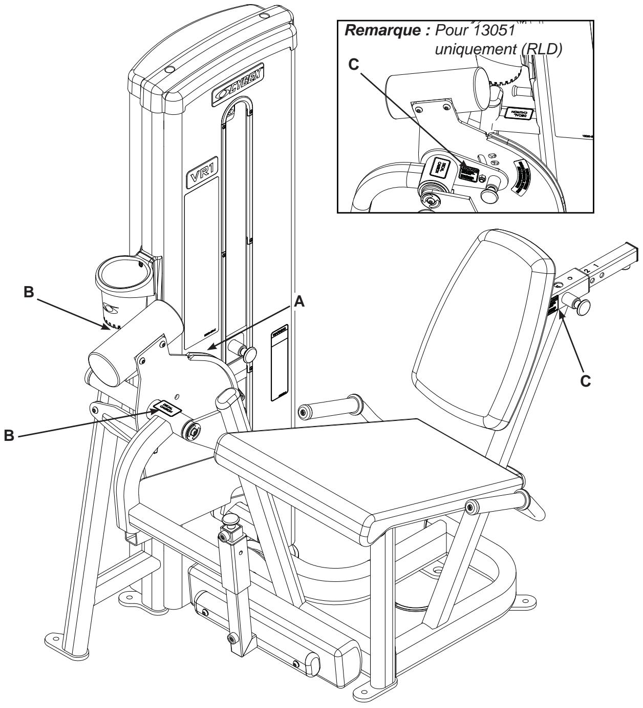 CYBEX INTERNATIONAL 13050 LEG EXTENSION - Leg Extension - 13050 (non RLD) - 1