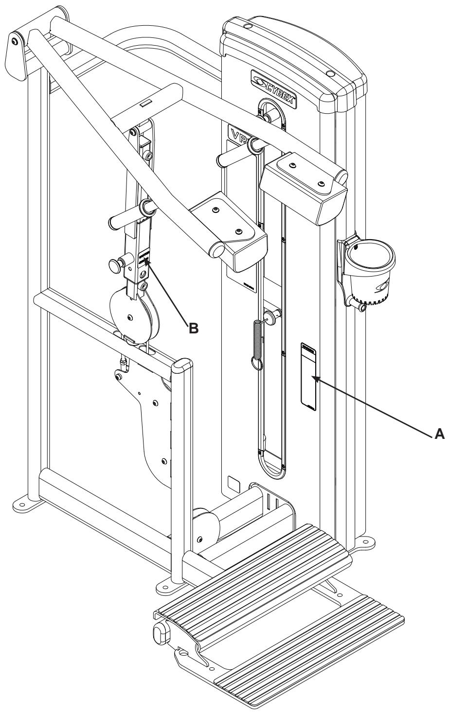 CYBEX INTERNATIONAL 13120 STANDING CALF - Autocollants d'avertissement/mise en garde - 3