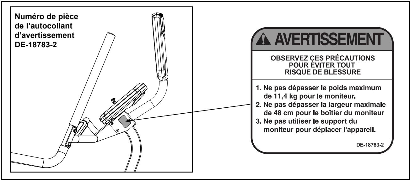 CYBEX INTERNATIONAL 530S STEPPER - Autocollants d'advertissement - Fonction A/V - 1