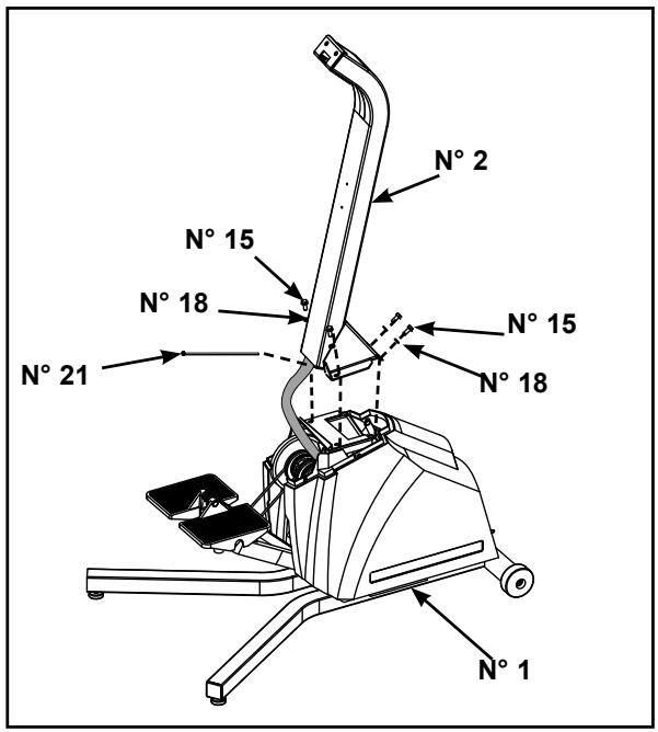 CYBEX INTERNATIONAL 530S STEPPER - Fixez le collier du montant de l'afficheur. - 1