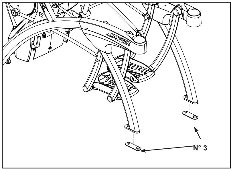 CYBEX INTERNATIONAL 750A-750AT ARC - Fixez les patins - 1