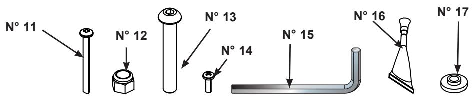CYBEX INTERNATIONAL 750A-750AT ARC - Vérifiez le contenu du sac de quincaillerie du 750AT. - 1