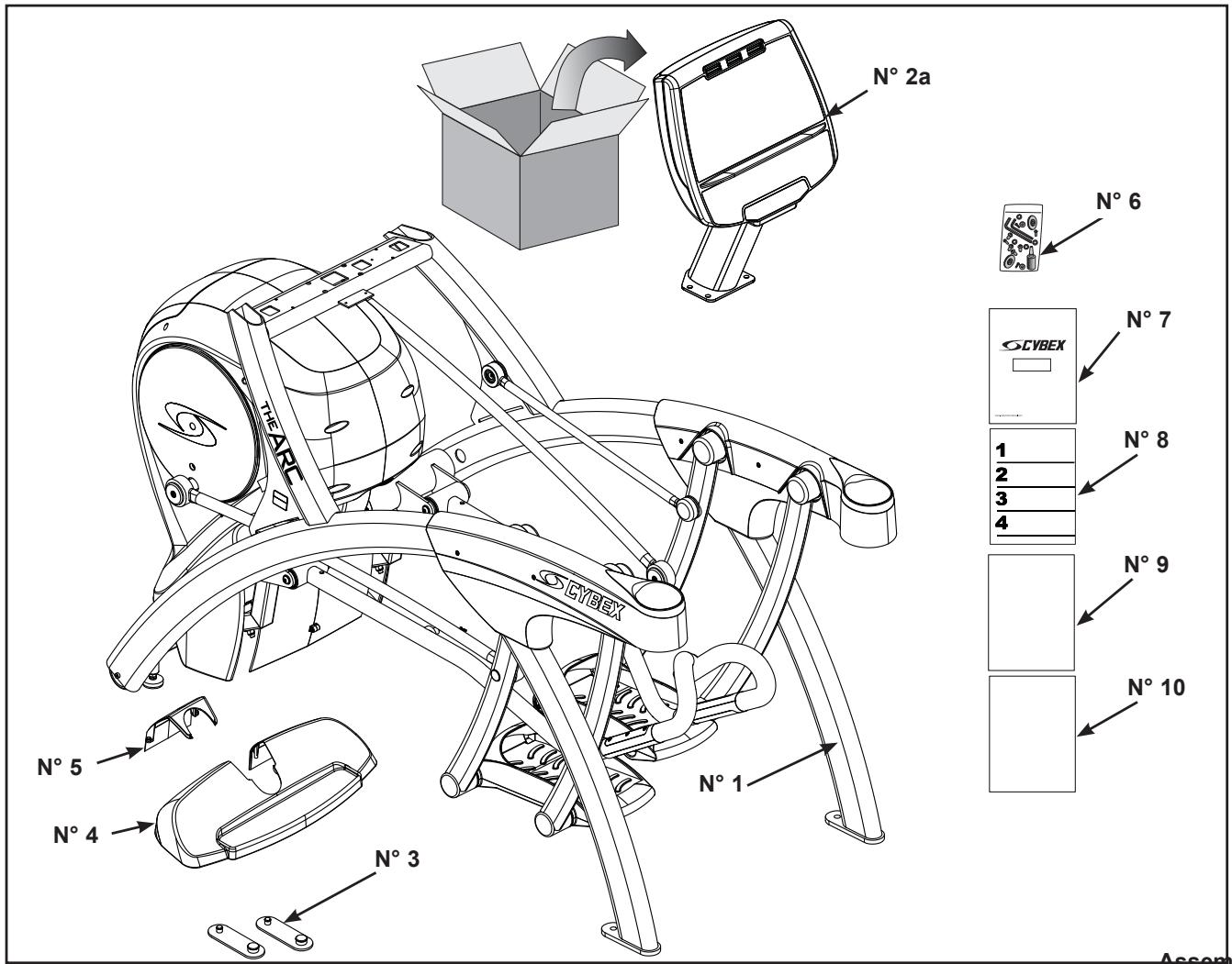 CYBEX INTERNATIONAL 750A-750AT ARC - Deballez votre 750AT et vérifie le contenu des boîtes. - 1