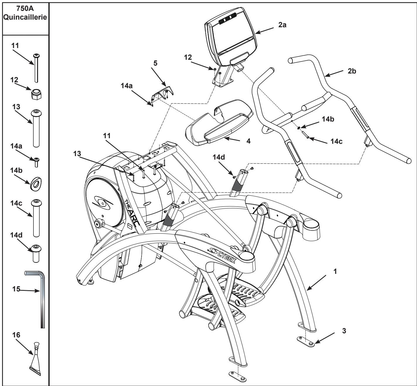 CYBEX INTERNATIONAL 750A-750AT ARC - Contenu pour le 750A - 2