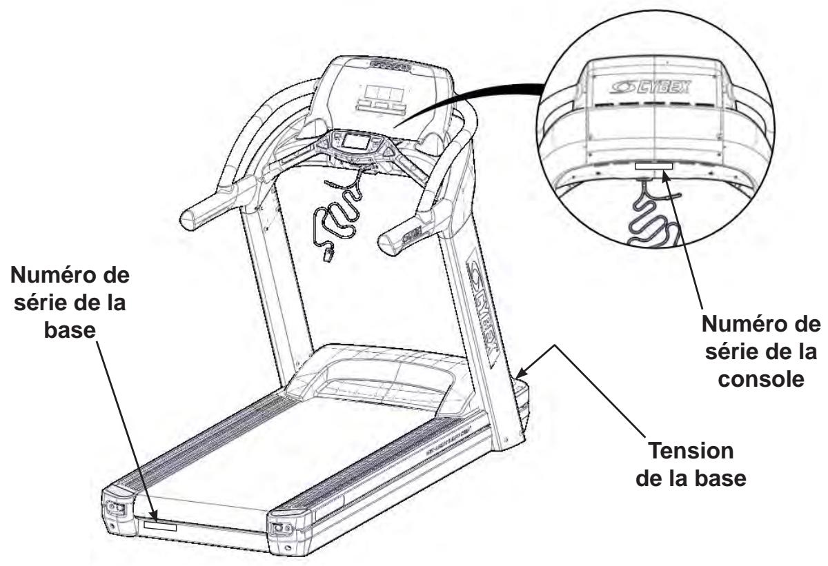 CYBEX INTERNATIONAL 770T-CT TREADMILL - Numéro de série et tension - 1