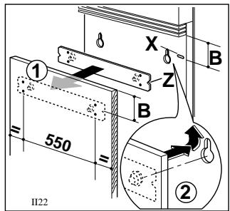 JUNO JSI5561 - Préparez le panneau comme suit: - 1
