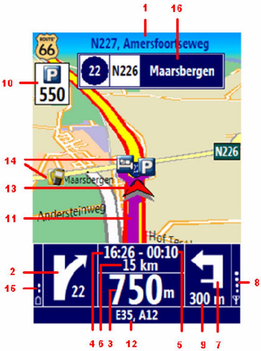 ROUTE 66 MOBILE 7 WMS - Comprendre l'écran de navigation - 1