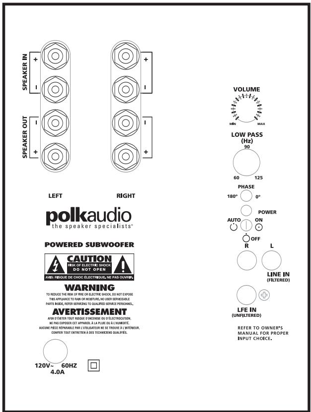 POLK AUDIO PSW303 - RACCORDEMENT DU SUBWOOFER AU SYSTEME - GENÉRALITÉS - 6