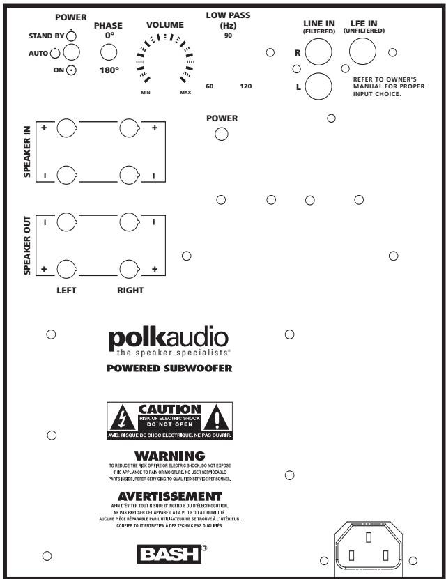 POLK AUDIO PSW303 - RACCORDEMENT DU SUBWOOFER AU SYSTEME - GENÉRALITÉS - 7