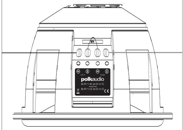 POLK AUDIO SR104 - CÂBLAGE DES SUBWOOFERS SR104/124 À BOBINE ACOUSTIQUE SIMPLE - 9