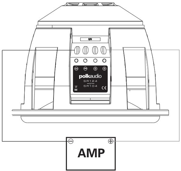 POLK AUDIO SR104DVC - CABLEADO DE LOS SUBWOOFERS SR104 Y SR124 DE UNA BOBINA DE VOZ - 1