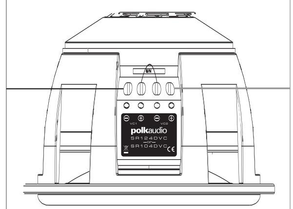 POLK AUDIO SR104DVC - CABLEADO DE LOS SUBWOOFERS SR104 Y SR124DVC DE DOS BOBINAS DE VOZ - 7