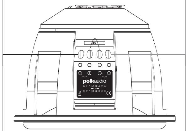 POLK AUDIO SR104DVC - CÂBLAGE DES SUBWOOFERS SR104/124 À BOBINE ACOUSTIQUE SIMPLE - 7